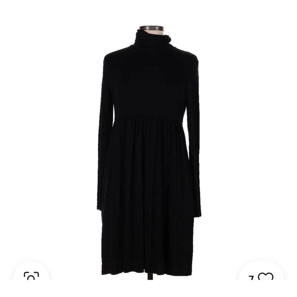Weekend Suzanne Betro Women's Casual Black Turtleneck Empire Waist Tunic Size 3x